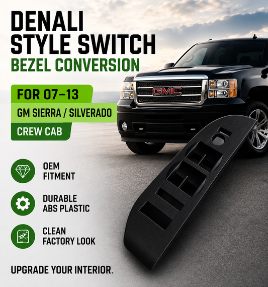Window Switch Conversion Kit for 07-13 GM Denali-Style Interior Trim